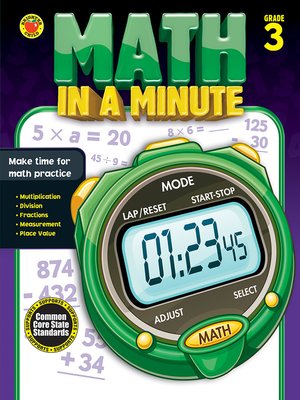 cover image of Math in a Minute, Grade 3